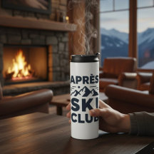Apres Ski Club Mountain Logo - Custom Mens Winter 