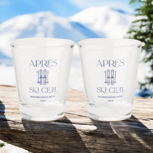 Apres Ski Club Winter Ski Bachelorette Party Shot Glass