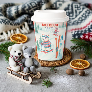 Apres Ski Club Woodland animals WInter Paper Cups