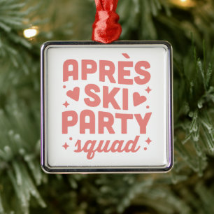 Apres ski cocktail party girl squad pink aesthetic metal tree decoration