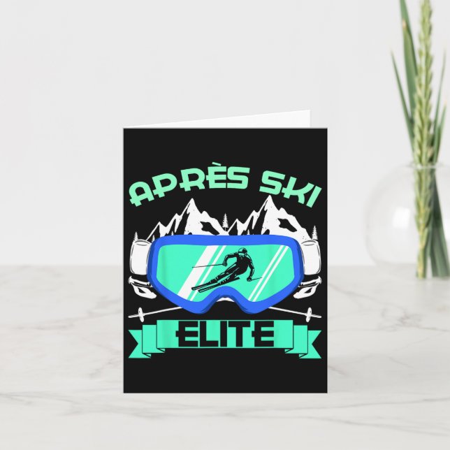 Apres Ski Elite Skiing Snowboarding Ski Bunny Ski  Card (Front)