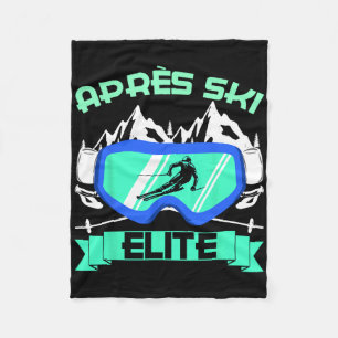 Apres Ski Elite Skiing Snowboarding Ski Bunny Ski Fleece Blanket