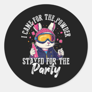 Apres Ski For A Funny Winter Sports Party Classic Round Sticker