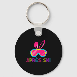 Apres Ski Friends Party Drinks Matching Bunny East Key Ring