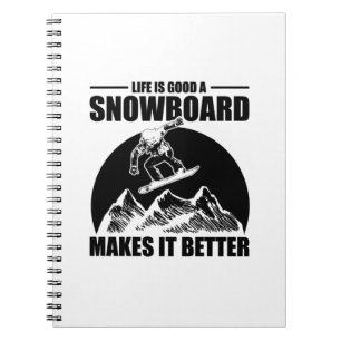Apres-ski Gift Snowboard Snowboarder Winter Xmas Notebook