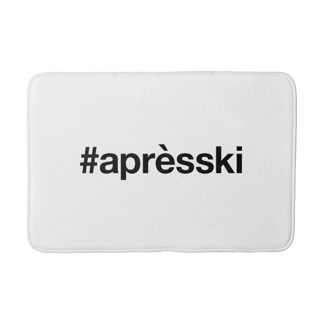 APRES SKI Hashtag Bath Mat (Front)