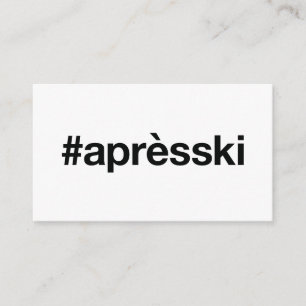 APRES SKI Hashtag Enclosure Card