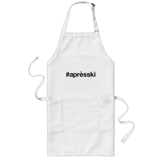 APRES SKI Hashtag Long Apron (Front)
