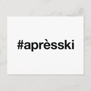 APRES SKI Hashtag Postcard