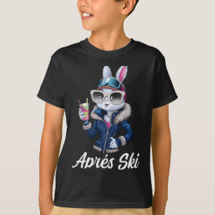 Apres Ski Hat Party Design Ski Bunny Skier Outfit  T-Shirt