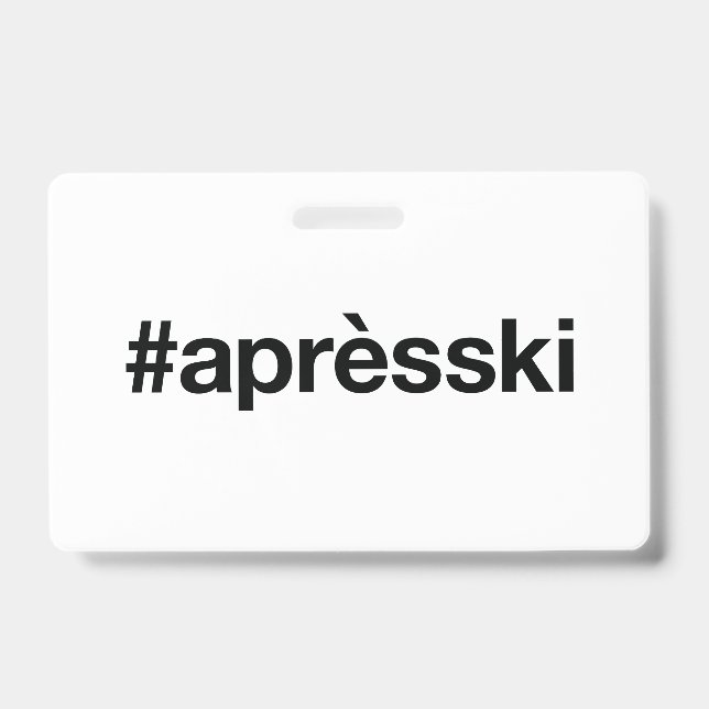 Apres-ski ID Badge (Front)
