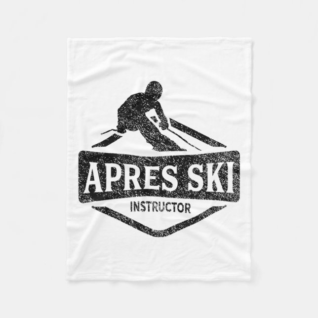 Apres ski instructor  fleece blanket (Front)