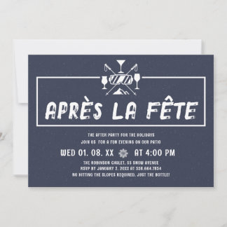 Apres Ski Party Invitation Winter Holiday