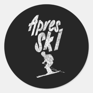 Apres ski party squad crew skiing beer skierApres  Classic Round Sticker
