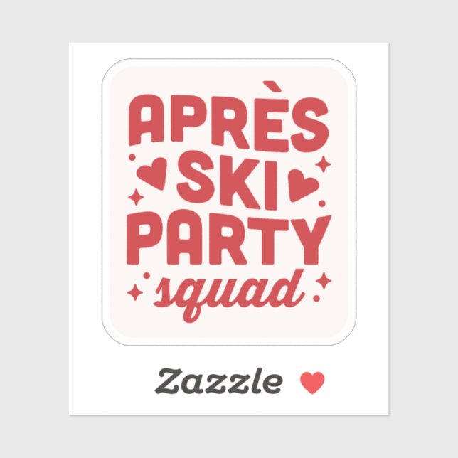 Apres ski party squad holiday red aesthetic (Sheet)