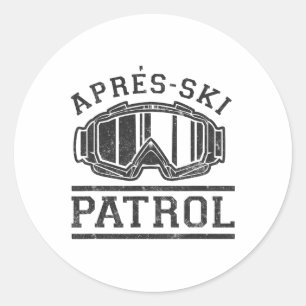 Apres Ski Patrol _2 Classic Round Sticker