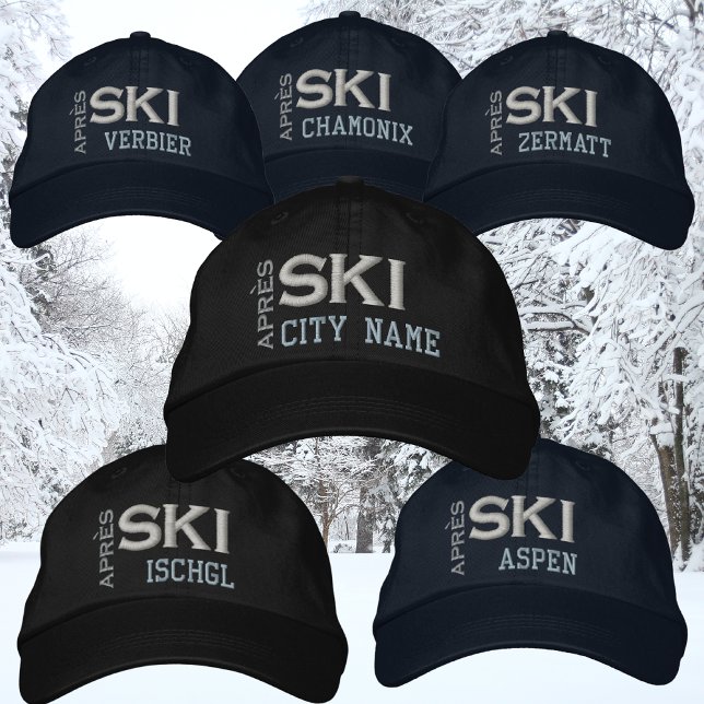 Après ski resort city winter vacation outfit embroidered hat (Creator Uploaded)