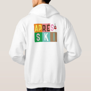 Après-ski Retro Ski Skiers Colour Block  Hoodie