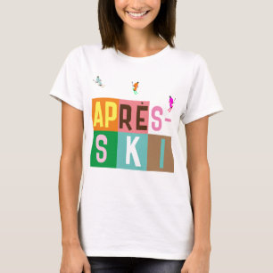 Après-ski Retro Skiers Color Block    T-Shirt