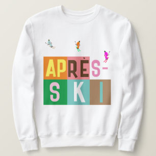 Après-ski Retro Skiers Colour Block Sweatshirt