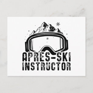 Apres-Ski   Skiers Ski Skiing Mountains Gift Postcard