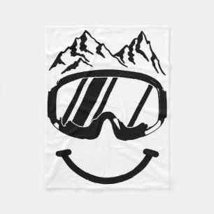Apres Ski Snowboard Snowmobile Funny Skiing Snowmo Fleece Blanket