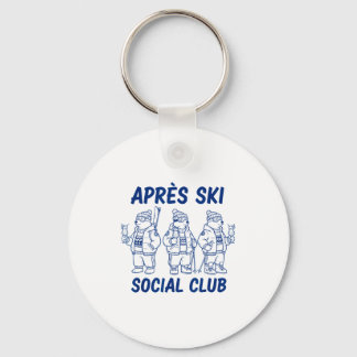 Après ski social club funny skiing ski polar bears key ring