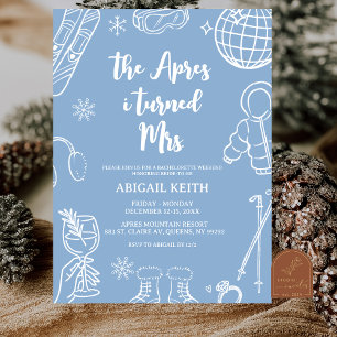 Apres Ski Weekend Itinerary Bachelorette Party Invitation
