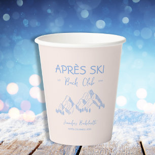 Apres Ski Winter Bachelorette Bach Club Paper Cups
