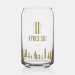 Apres Ski Winter Bachelorette Custom Can Glass<br><div class="desc">Perfect for Apres Ski Bachelorette parties. With a bold gold design and modern font these are perfect for your winter party. Customise with your bridesmaids names.</div>