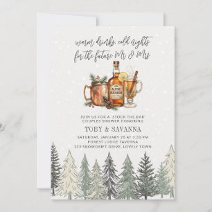 Apres Ski Winter Stock The Bar Couples Shower Invitation
