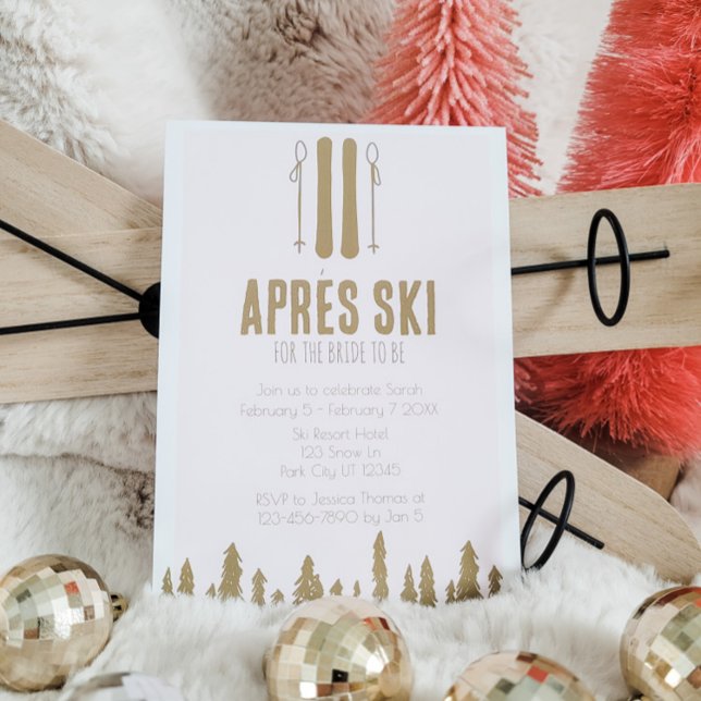 Apres Ski Winter Theme Bachelorette Party Invitation (Creator Uploaded)
