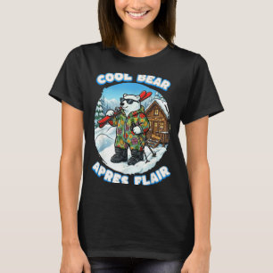 Apres skiing flair cool polar bear ski looking goo T-Shirt