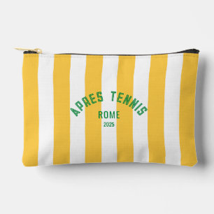 Apres Tennis Rome 2025 Yellow Cabana Stripe Accessory Pouch