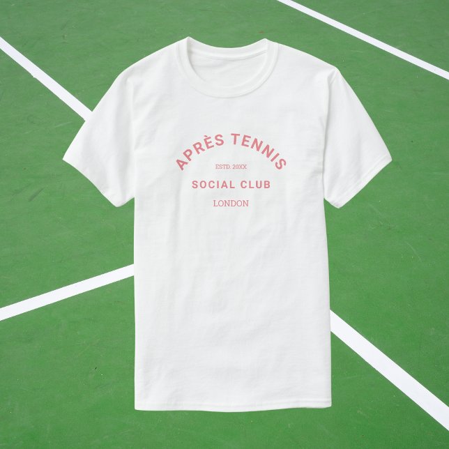 Après Tennis Social Club Custom Pink Crest T-Shirt (Creator Uploaded)