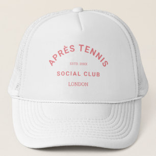 Après Tennis Social Club Custom Pink Crest Trucker Hat