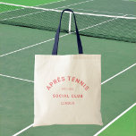 Après Tennis Social Club Pink Crest Navy Handle  Tote Bag<br><div class="desc">Après Tennis Social Club Pink Crest, navy strap, tennis tote bag. Personalise with the year and location. Perfect for carrying your tennis essentials, as a gift for a tennis lover or as gift bags for a tennis theme bachelor or bachelorette party. Designed to match our Après Tennis Social Club Collection....</div>