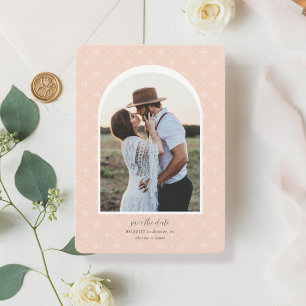 Apricot Arch Photo Save the Date Announcement