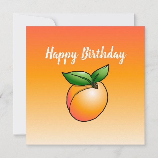 Apricot Birthday Card (Front)