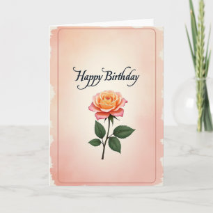 Apricot Bloom Birthday Card