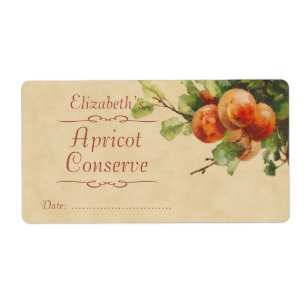 Apricot Canning label