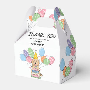 Apricot Cockapoo Cavapoo Birthday Thank You Favour Box