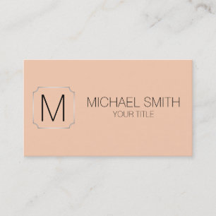 Apricot colour background business card