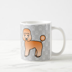 Apricot Colour Toy Poodle Dogs On Grey Coffee Mug