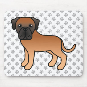 Apricot English Mastiff Cute Cartoon Dog Mouse Pad
