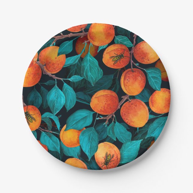 Apricot garden 2 paper plate (Front)