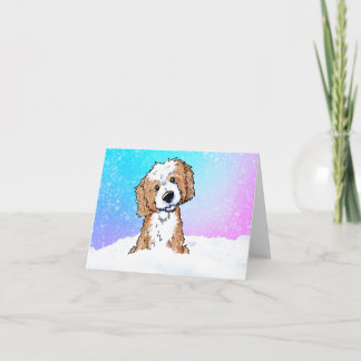 Apricot Goldendoodle Card
