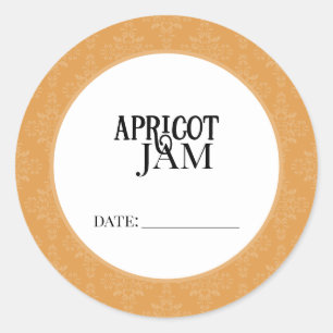 Apricot Jam Canning Lid Labels