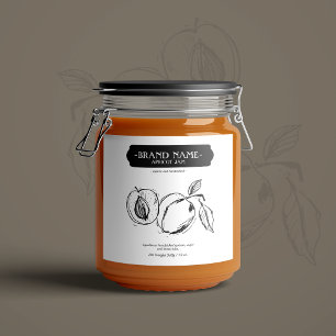 Apricot Jam Jar Label Packaging Design