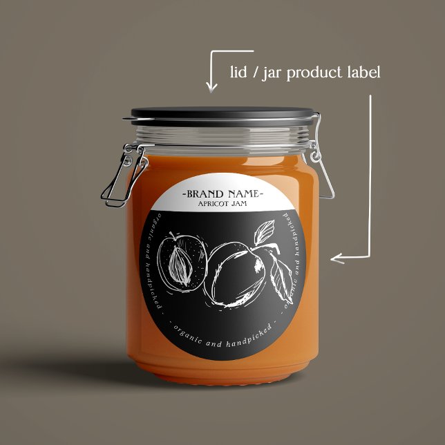 Apricot Jam Jar Label Packaging Design (Creator Uploaded)